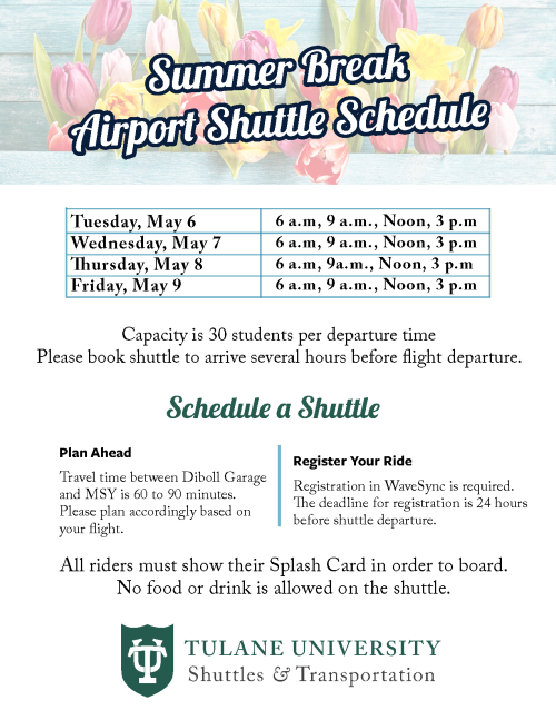 move-out shuttle schedule